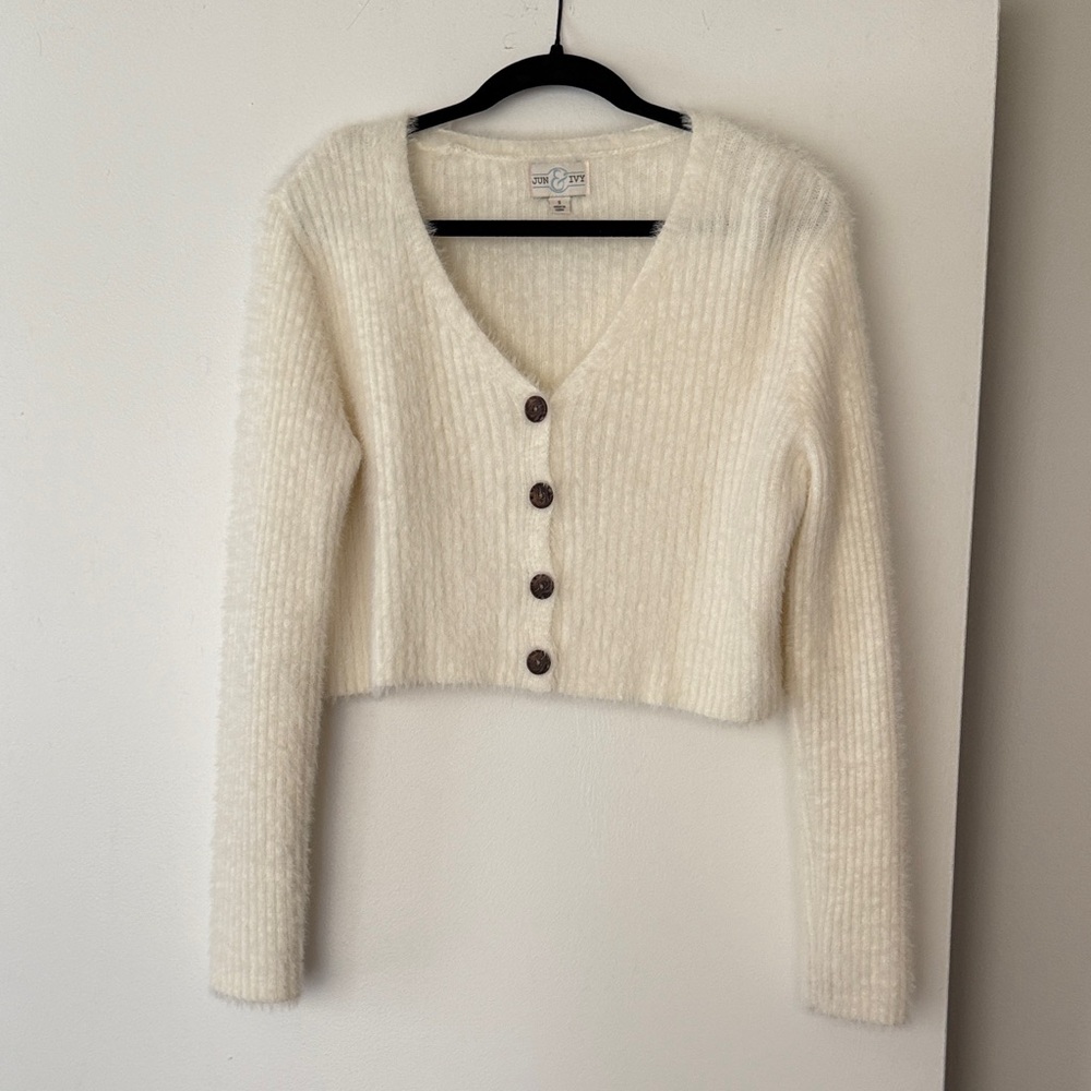 Cozy Cream Button-Up Sweater